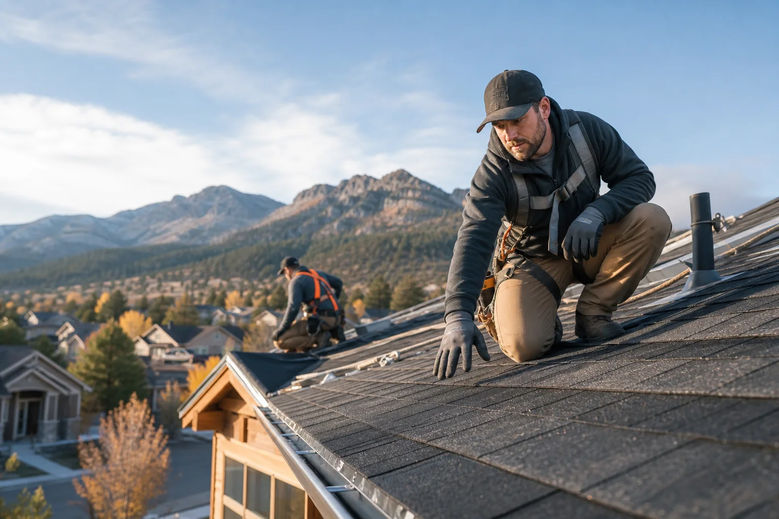 Illustrative roofing contractor hero image